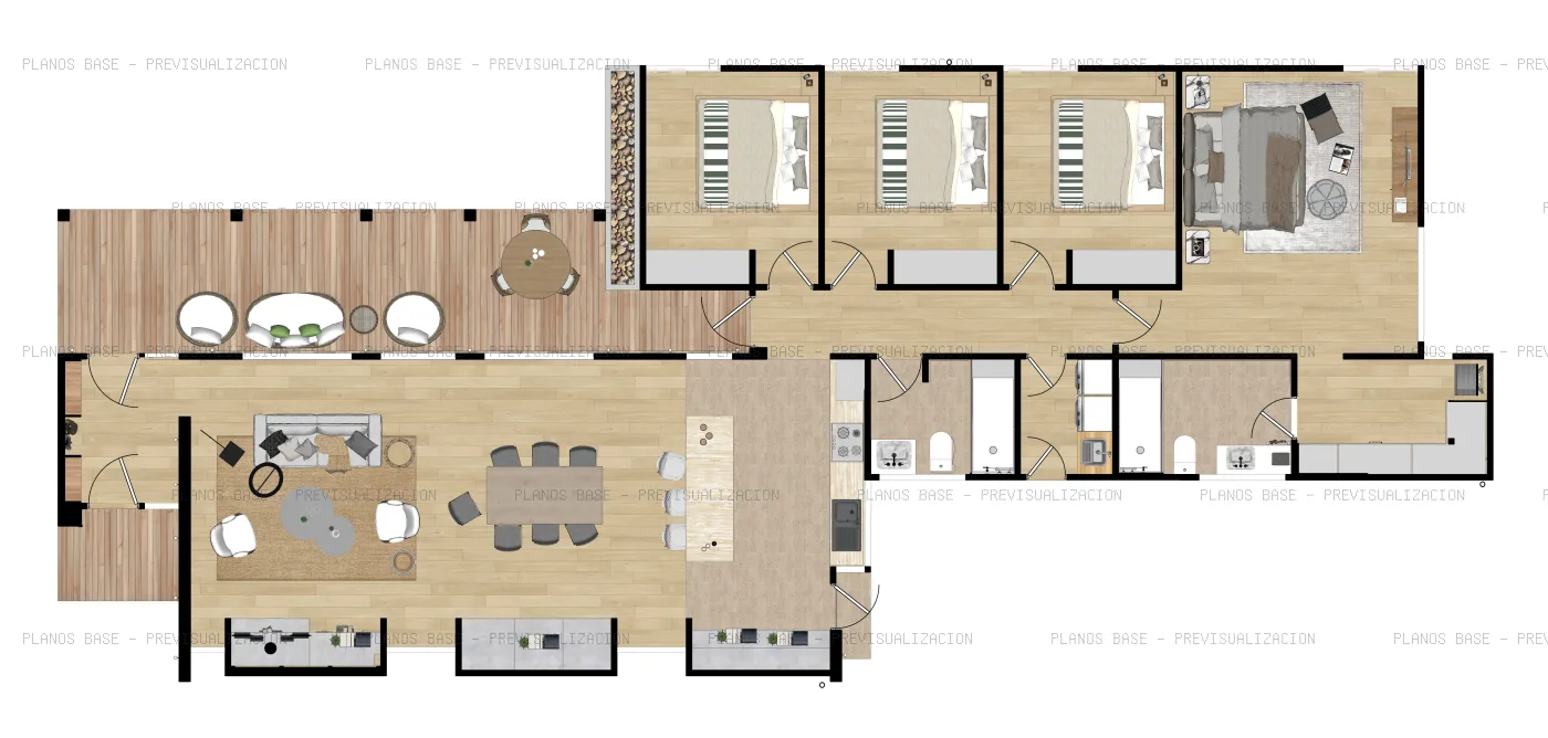 Plano de planta de MODELO XL 203