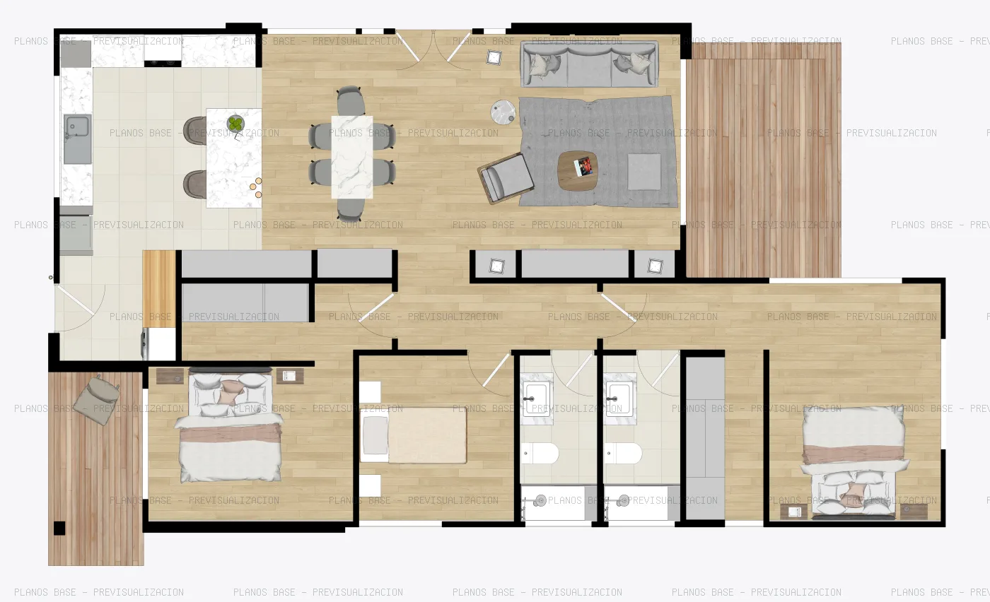 Plano de planta de MODELO CG 207
