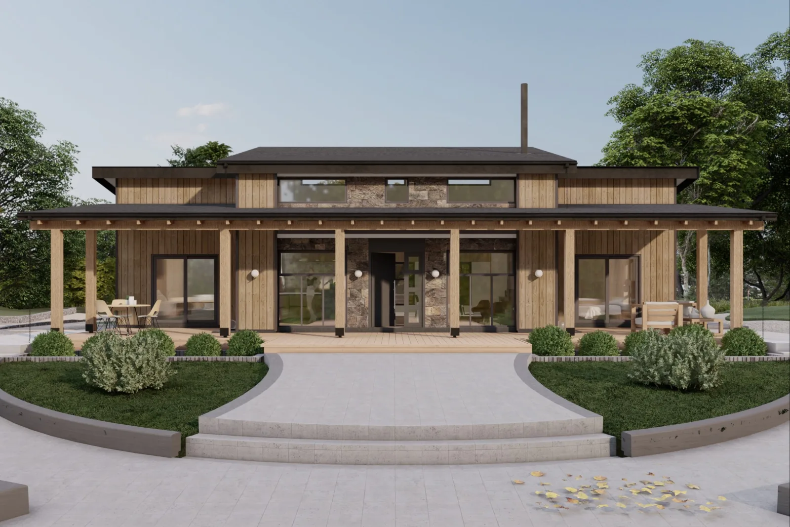 Plano de casa MODELO XL 205 de 165 m², 3 dormitorios y 2 baños, vista 1