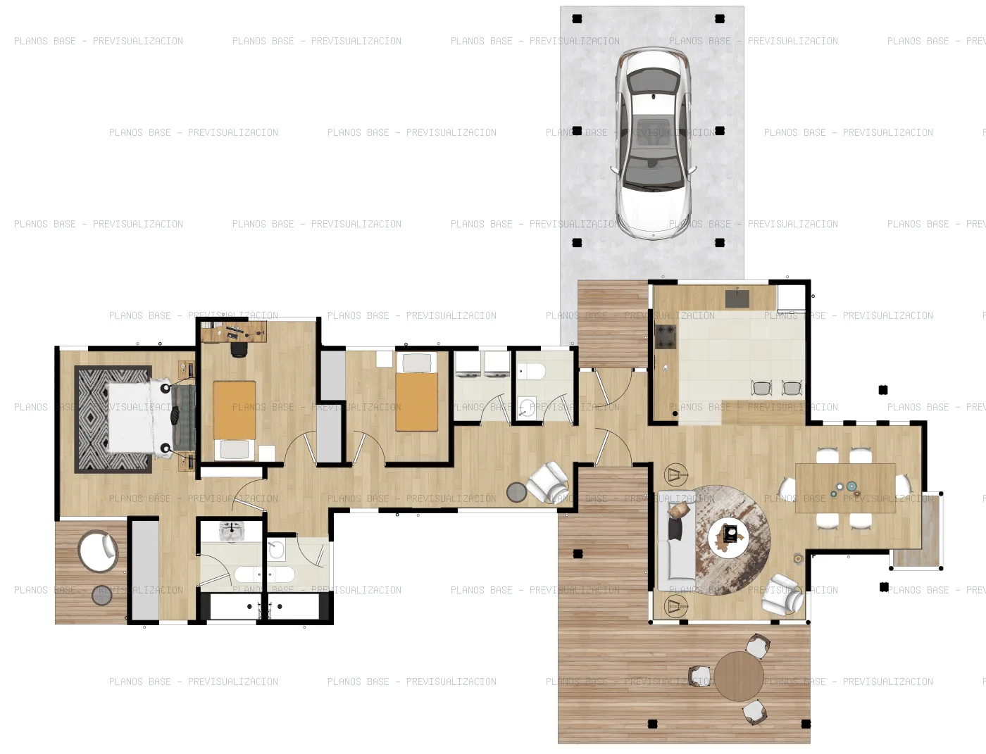 Plano de planta de MODELO CG 208