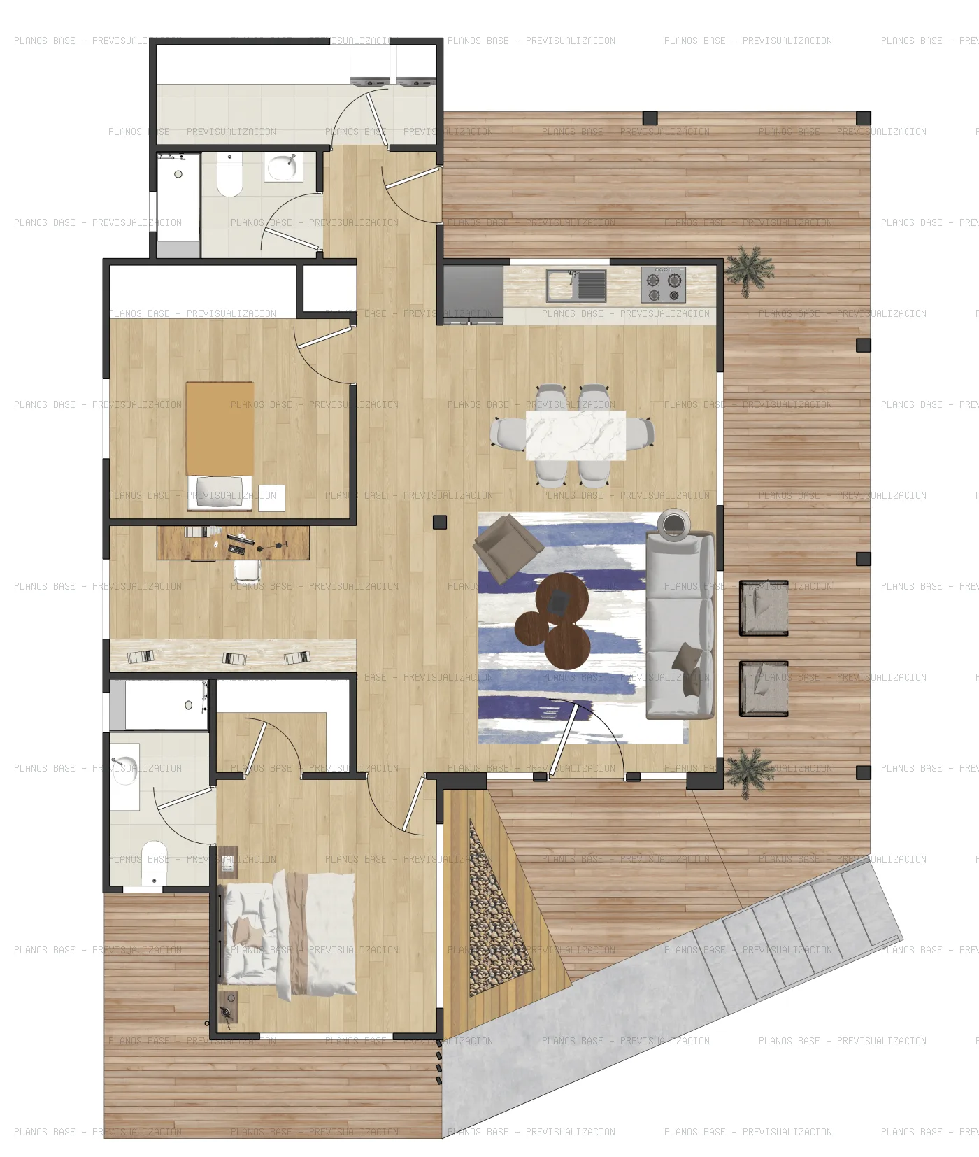 Plano de planta de MODELO CG 204