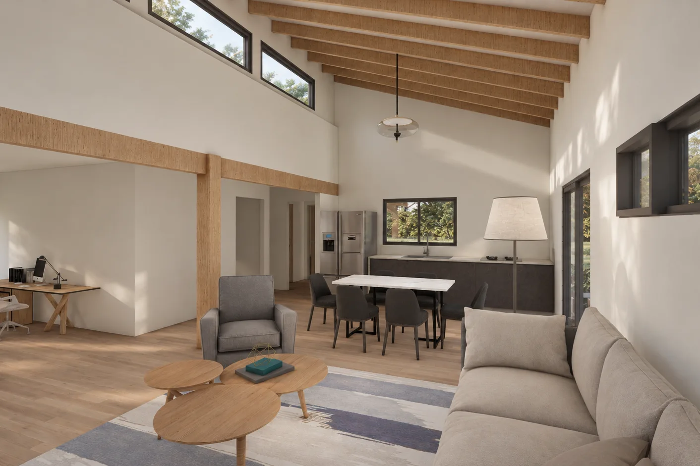 Plano de casa MODELO CG 204, 2 dormitorios, 2 baños, 100 metros m² - vista 7
