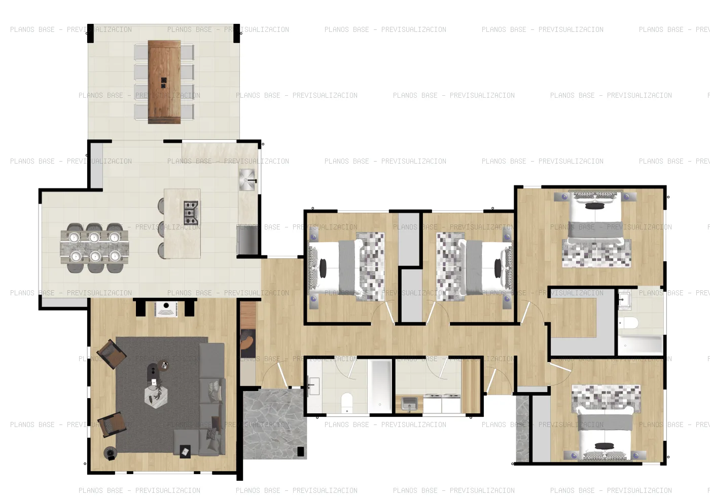 Plano de planta de MODELO XL 201