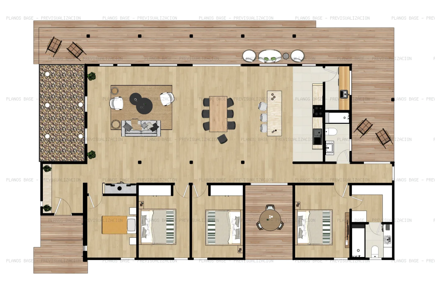 Plano de planta de MODELO XL 207