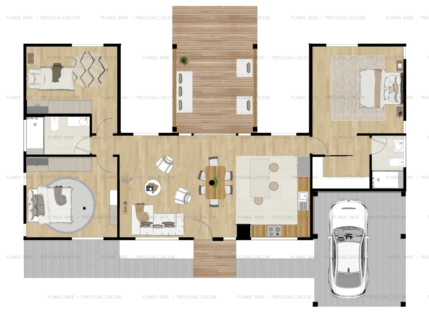 Plano de planta de MODELO CG 206