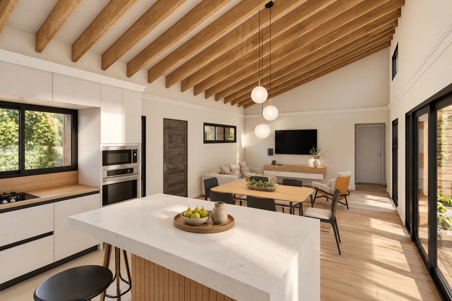 Plano de casa MODELO CG 206, 3 dormitorios, 2 baños, 115 metros m² - vista 6