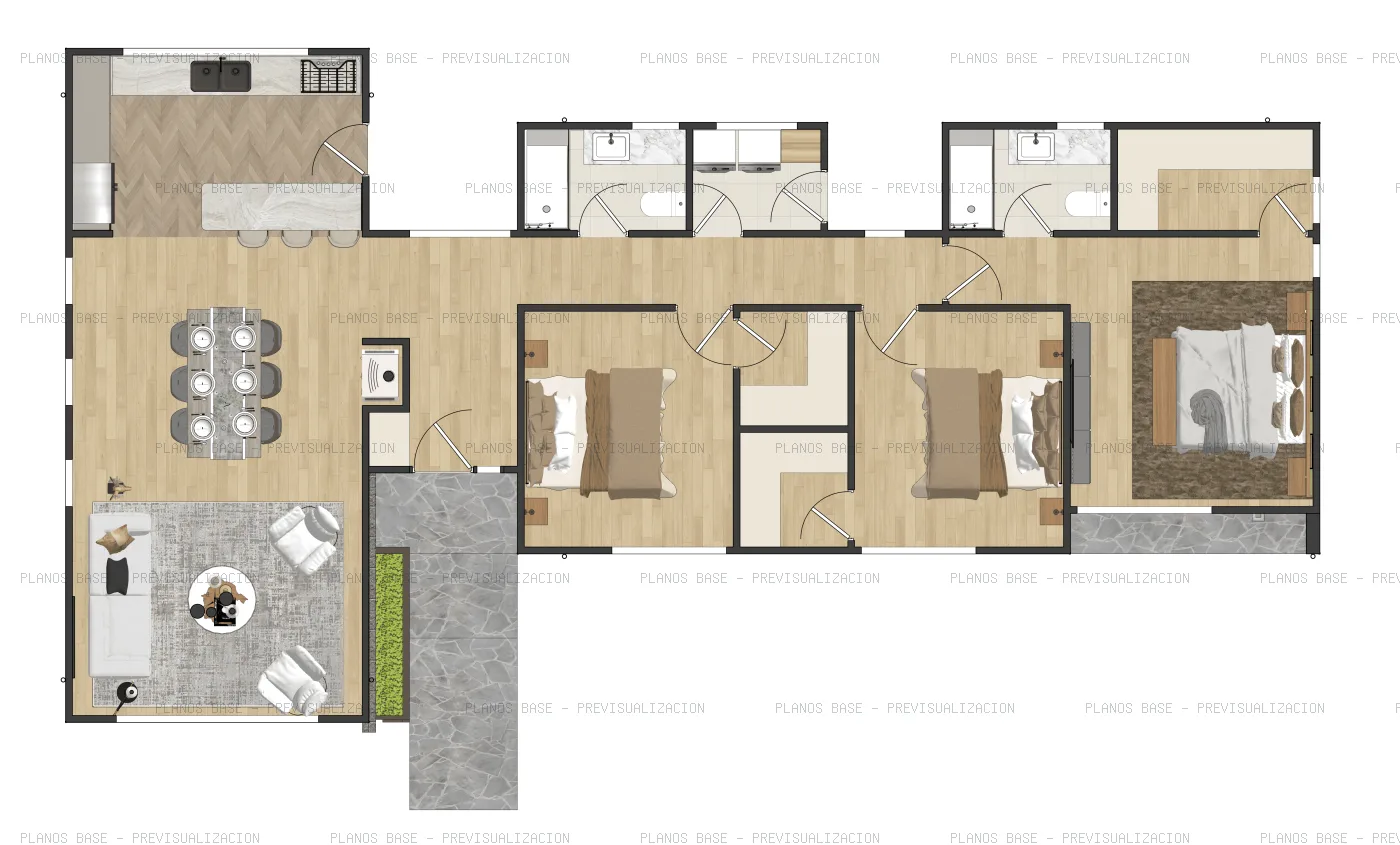 Plano de planta de MODELO CG 203