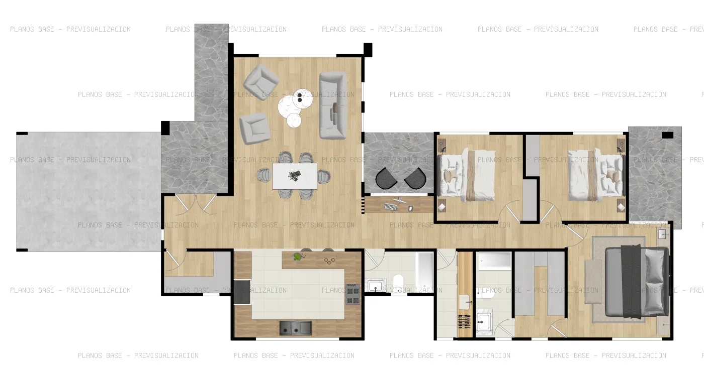 Plano de planta de MODELO CG 201