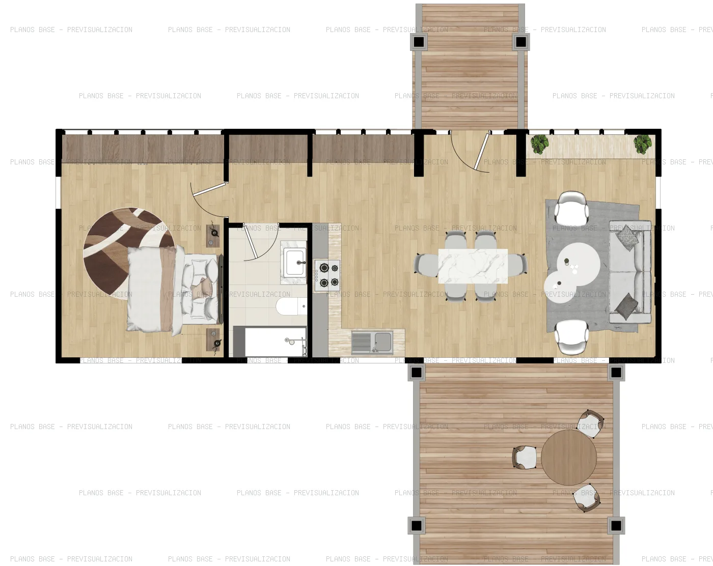 Plano de planta de MODELO CM 205