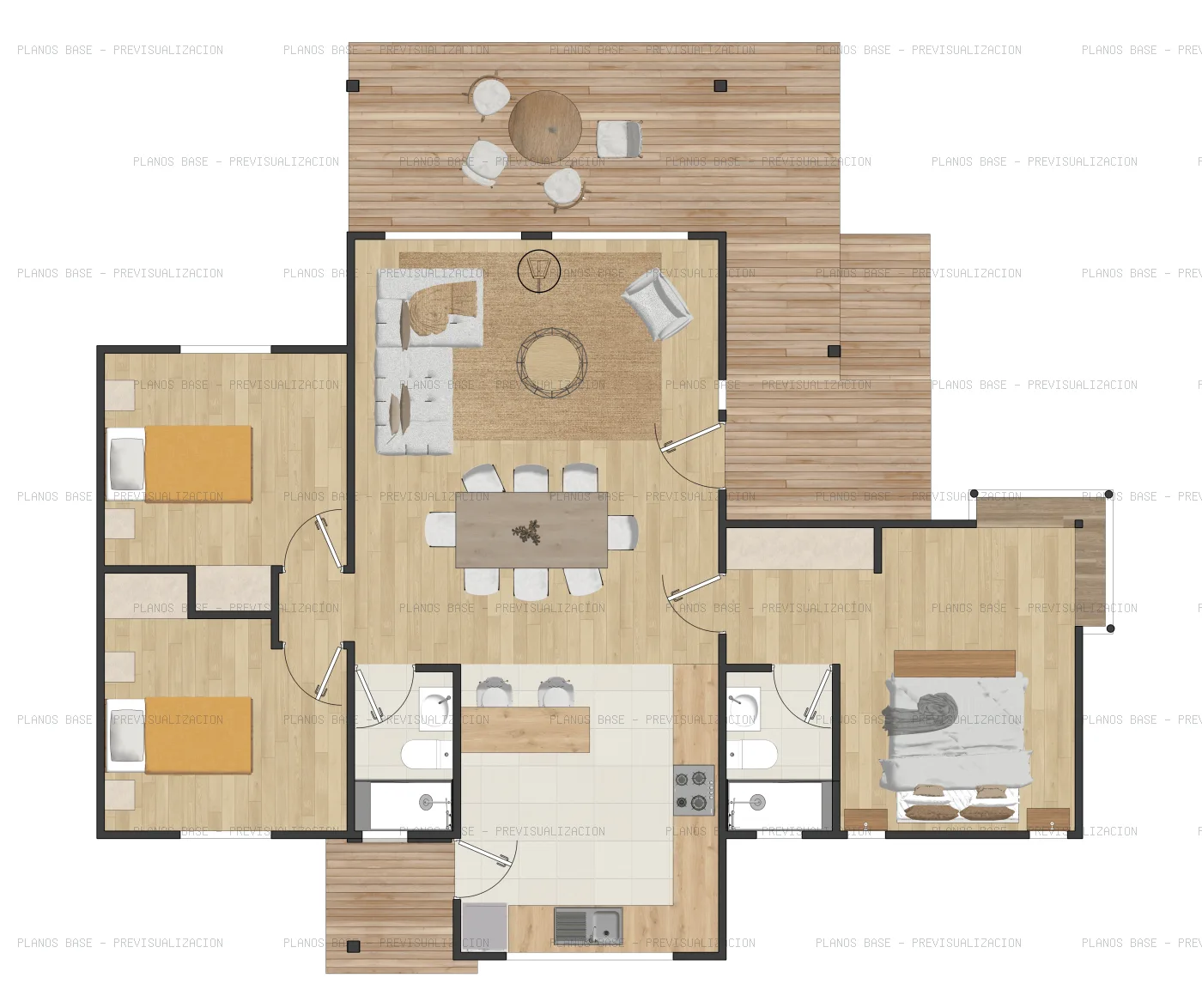 Plano de planta de MODELO CM 204
