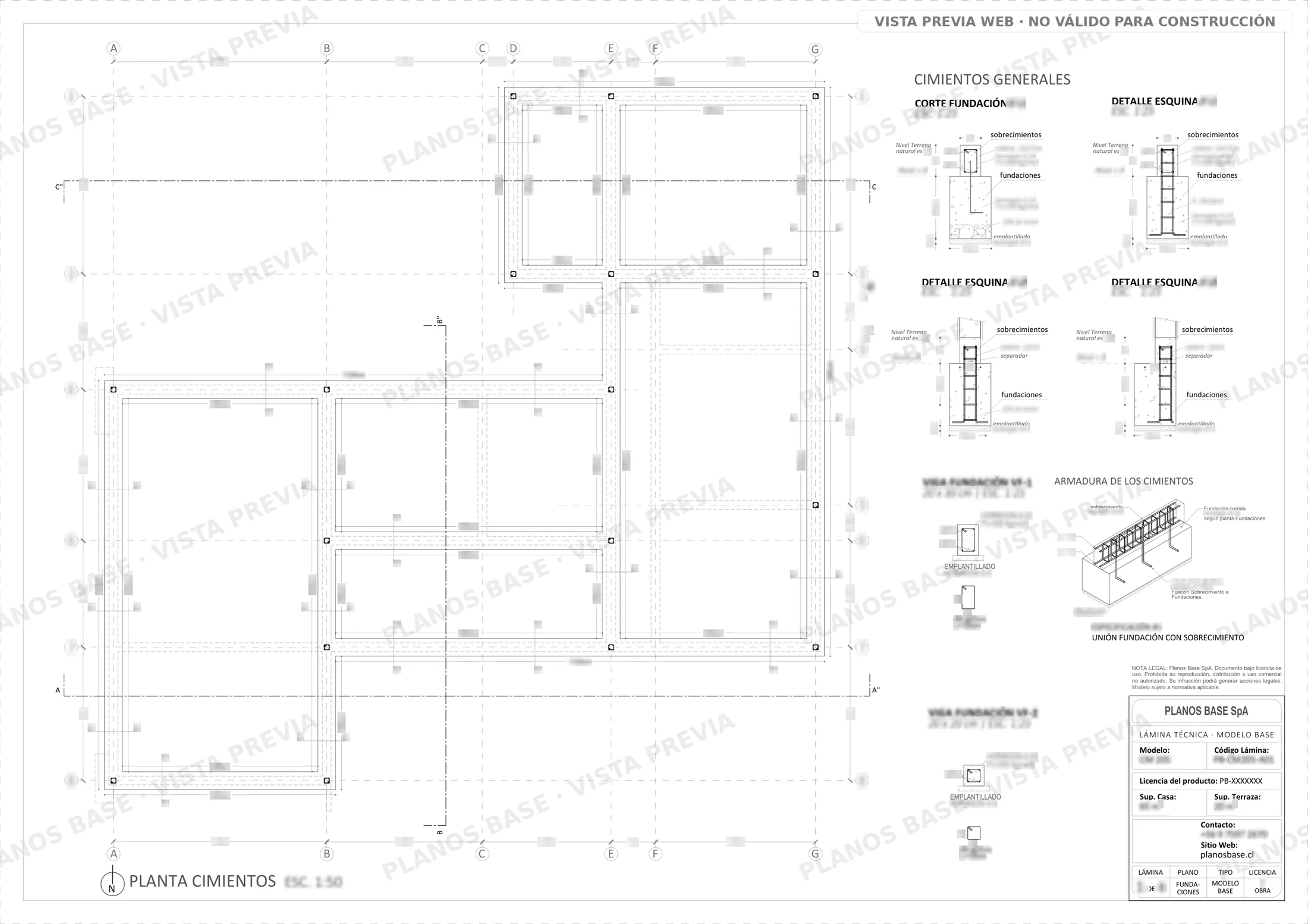 Vista previa de A-1 · Fundaciones